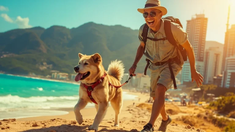 Donos de pets viajante