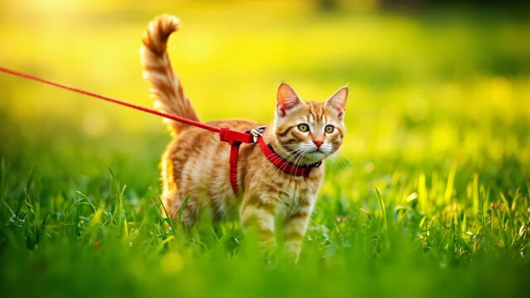 Passeios com gatos ao ar livre