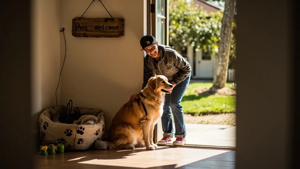 Acomodações pet-friendly oferecendo conforto e espaço para pets durante as viagens.