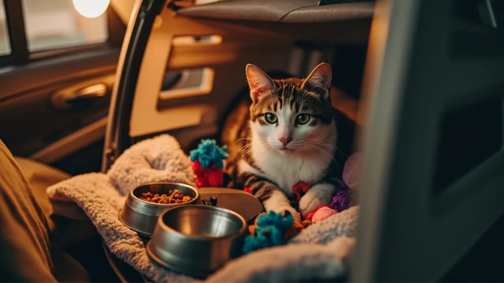Preparando um gato para viajar - caixa de transporte e acessórios